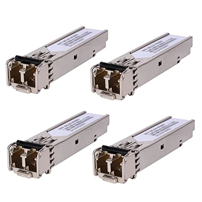 4 Pack 1.25G 850nm Multimode SFP LC Transceiver Fiber Module 550 Meters 1000Base-SX LC MMF for Cisco GLC-SX-MMD/SX-MM/SFP-GE-S,Fortinet,Ubiquiti UniFi UF-MM-1G,Mikrotik S-85DLC05D Meraki MA-SFP-1GB-SX by GESD - Image 1