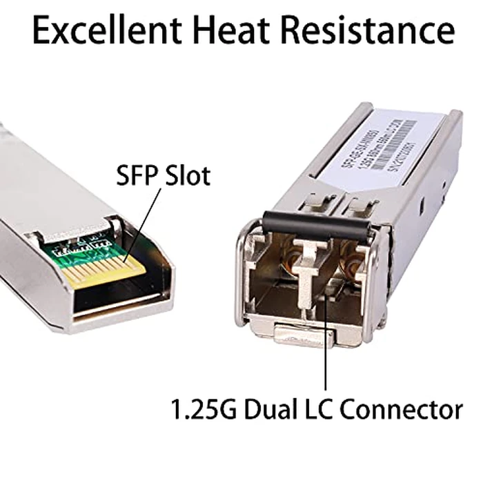 4 Pack 1.25G 850nm Multimode SFP LC Transceiver Fiber Module 550 Meters 1000Base-SX LC MMF for Cisco GLC-SX-MMD/SX-MM/SFP-GE-S,Fortinet,Ubiquiti UniFi UF-MM-1G,Mikrotik S-85DLC05D Meraki MA-SFP-1GB-SX by GESD - Image 4