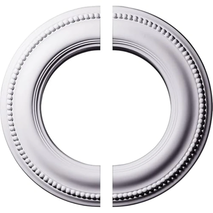 Ekena Millwork CM13BR2 13"OD x 7 1/2"ID x 3/4"P Bradford Classic Ceiling Medallion, Fits Canopies up to 8-5/8", 2 Piece by Ekena Millwork - Used - Acceptable condition - US$19.66