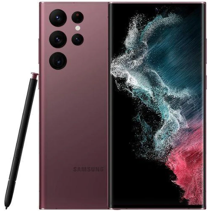 Galaxy S22 Ultra (5G) - 128GB - 1 Physical SIM + eSIM - Burgundy by Samsung - Image 1