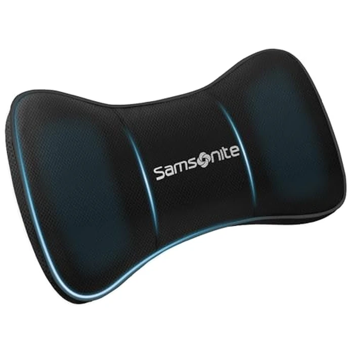 Samsonite Neck Pillow for Car - Ergonomic Memory Foam Headrest Cushion - Car Seat Support for Driving Comfort - Compact Neck Rest - Travel Pillow for Long Road Trip, Black by Samsonite - Used - Good condition