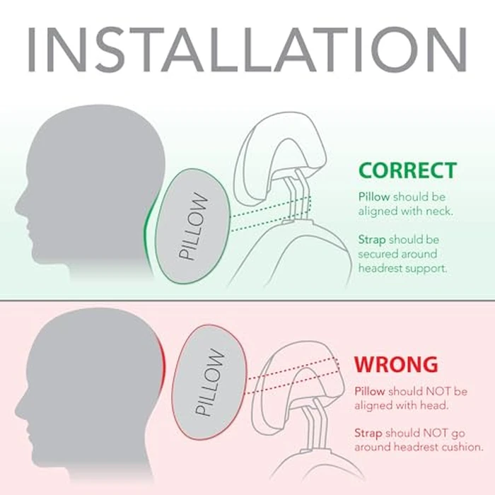 Samsonite Neck Pillow for Car - Ergonomic Memory Foam Headrest Cushion - Car Seat Support for Driving Comfort - Compact Neck Rest - Travel Pillow for Long Road Trip, Black by Samsonite - Image 5