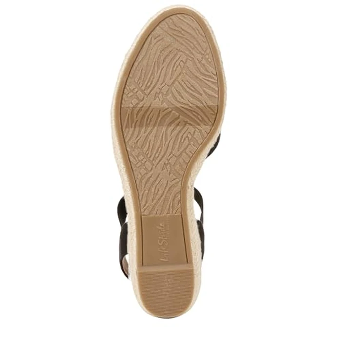 LifeStride Women's Kimmie Wedge Espadrilles Sandal, Black, 9 Wide by LifeStride - Image 4