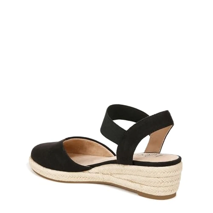 LifeStride Women's Kimmie Wedge Espadrilles Sandal, Black, 9 Wide by LifeStride - Image 8