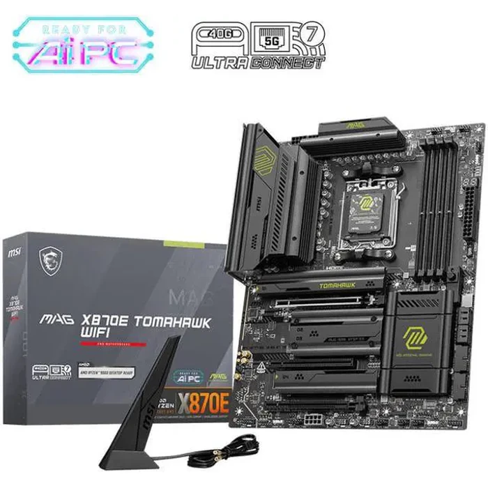MSI MAG MAG X870E TOMAHAWK WIFI AM5 AMD X870E SATA 6Gb/s M.2 DDR5 Wi-Fi 7 5G LAN ATX Motherboards by MSI - Image 2