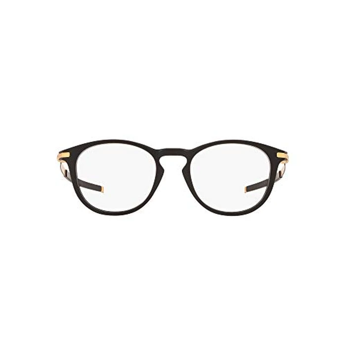 Oakley Men's OX8105 Pitchman R Round Prescription Eyeglass Frames, Satin Black on Satin Gold/Demo Lens, 50 mm by Oakley - Used - Good condition
