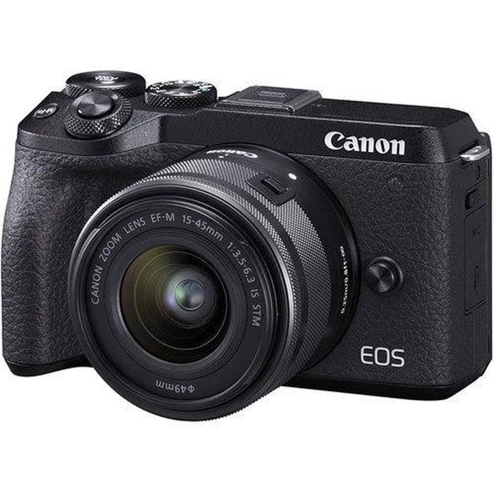 Canon EOS M6 Mark II DSLR Camera Kit 15-45mm Lens - Black by Canon - Image 1