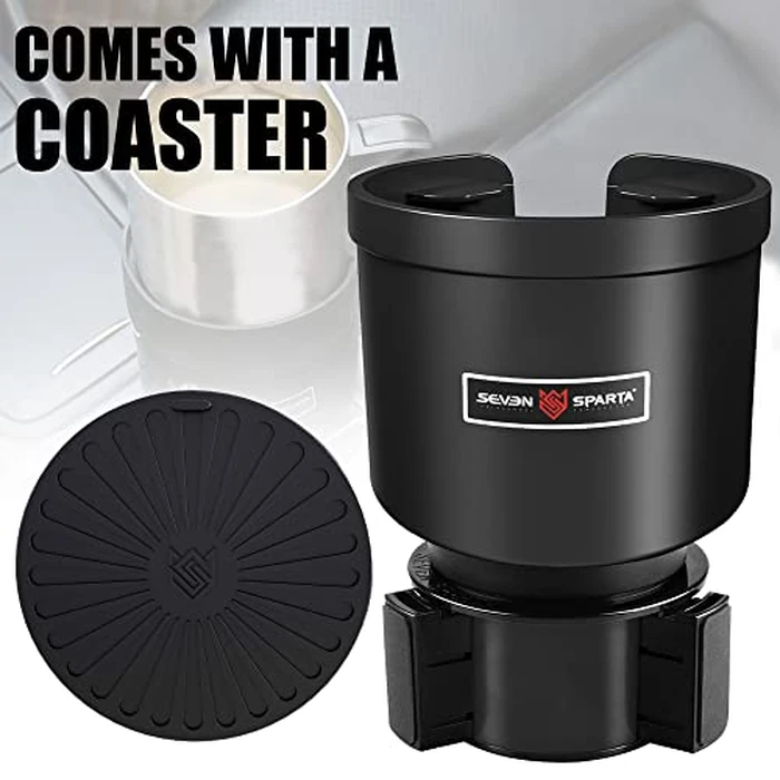 Upgraded Car Cup Holder Expander Adapter with Offset Adjustable Base, Compatible with Yeti 14/24/36/46oz Ramblers, Hydro Flasks 32/40oz, Other Large Bottles Mugs in 3.5"-4.0", 1 Pack by SEVEN SPARTA - Image 5