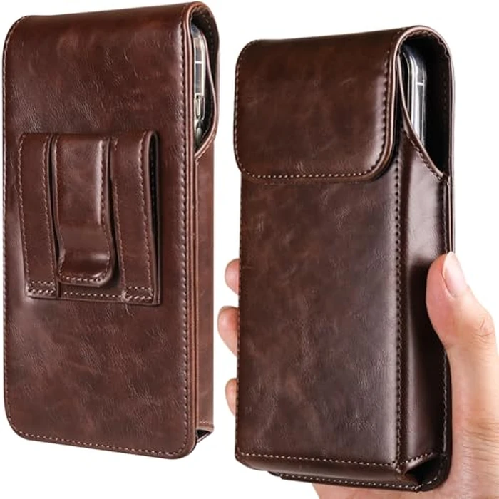 Miimall Cell Phone Holster for Google Pixel 9 Pro XL 9 Pro Fold Samsung S25 Ultra S24 Ultra Note 20 Note 10 Moto G Stylus Leather Belt Phone Holder with Belt Clip for Galaxy A16 A15 A55-Dabrown by Miimall - Used - Like New condition - CA$18.05
