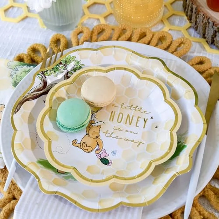 Kate Aspen Honey Bear 78-Piece Winnie Baby Shower Plates and Cups and Napkins Sets for 16 Guests, Classic Winnie Baby Shower Decorations Boy or Girl, Party Paper Plates & Party Supplies by Kate Aspen - Image 2