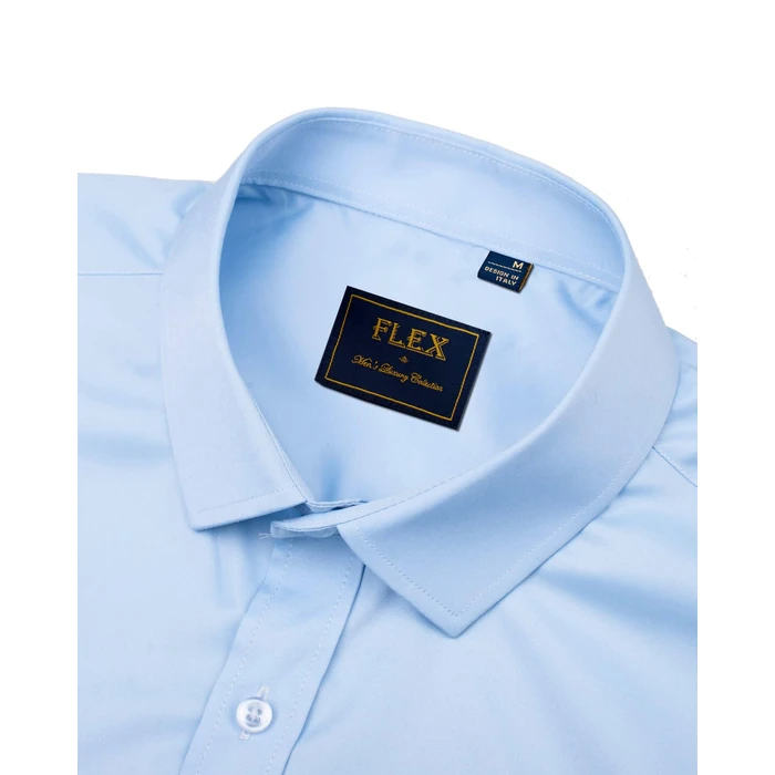 J.VER Men's Dress Shirts Solid Long Sleeve Stretch Wrinkle-Free Formal Shirt Business Casual Button Down Shirts Blue Medium by J.VER - Image 3