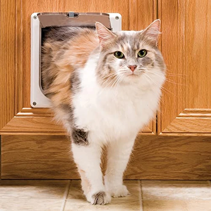PetSafe Interior Cat Door: 2-Way Locking, Indoor Pet Door Flap - Tinted Privacy Door for Cat Litter Box or Pet Feeder, Built-in Door Lock, Durable Door Frame, DIY Easy Install, Hardware Kit Included by PetSafe - Image 2