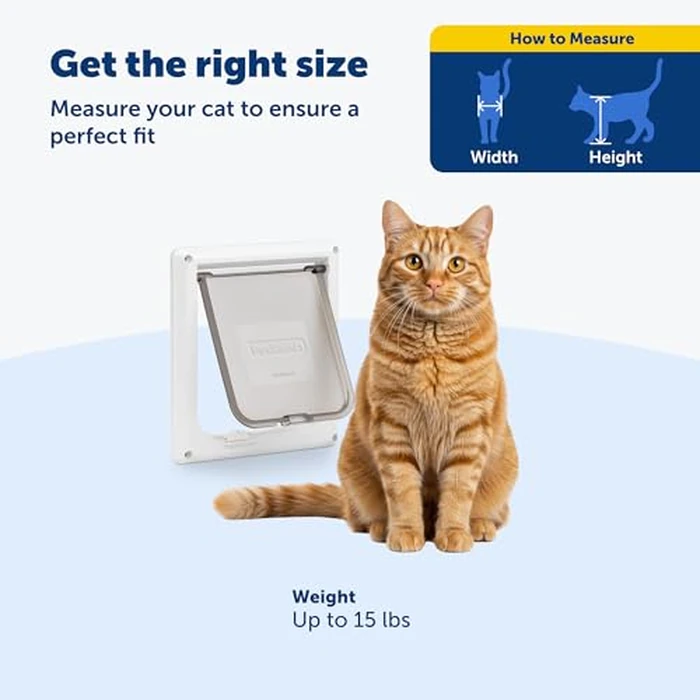 PetSafe Interior Cat Door: 2-Way Locking, Indoor Pet Door Flap - Tinted Privacy Door for Cat Litter Box or Pet Feeder, Built-in Door Lock, Durable Door Frame, DIY Easy Install, Hardware Kit Included by PetSafe - Image 5