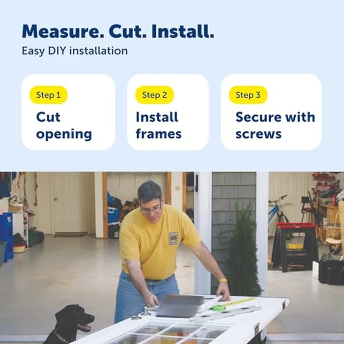 PetSafe Interior Cat Door: 2-Way Locking, Indoor Pet Door Flap - Tinted Privacy Door for Cat Litter Box or Pet Feeder, Built-in Door Lock, Durable Door Frame, DIY Easy Install, Hardware Kit Included by PetSafe - Image 7