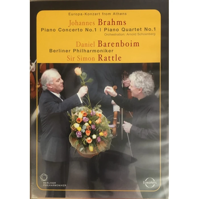 Europa Konzert from Athens - Brahms: Piano Concerto No. 1 / Piano Quartet No. 1 (orch. by A. Schoenberg) ~ Daniel Barenboim by EUROARTS - Used - Like New condition - US$10.18