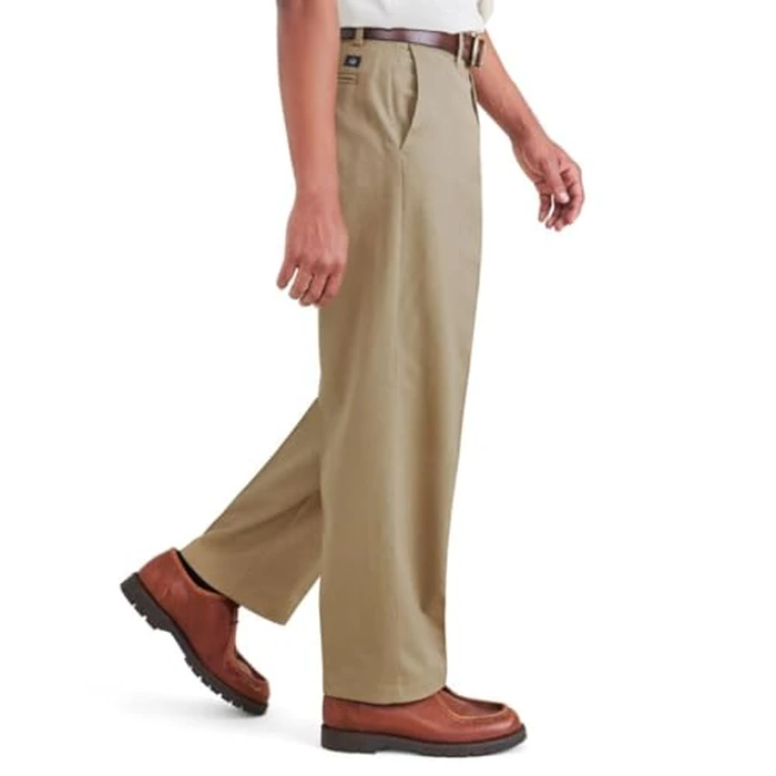Dockers(R) Men's Signature Khaki Relaxed Fit Iron Free with Stain Defender(R), New British Khaki, 42W x 32L by DOCKERS - Image 2