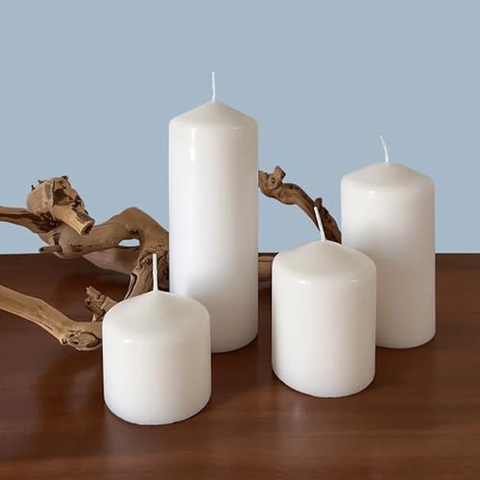 Stonebriar Unscented White Tall Pillar Candles, 35 Hour Burning Candle Pillars, Perfect for Decor, Weddings, Emergencies 3" X 4", 6 Count by Stonebriar - Image 6