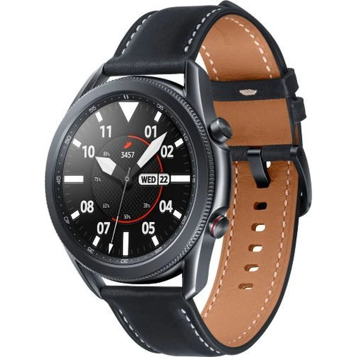 Samsung Galaxy Watch3 (Bluetooth) - 8GB - 45mm - Mystic Black Stainless Steel Case with Black Leather Leather Strap by Samsung - Image 2