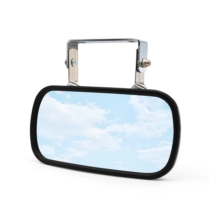 TOEMIRR 8" x 4" Convex Mirror Stainless Steel Rectangular fit for Multiple Scenarios, Tractors Forklifts Trucks Boats Cars Improve Visibility Universal U-Bracket Rearview Mirrors by TOEMIRR - Used - Like New condition - US$14.11
