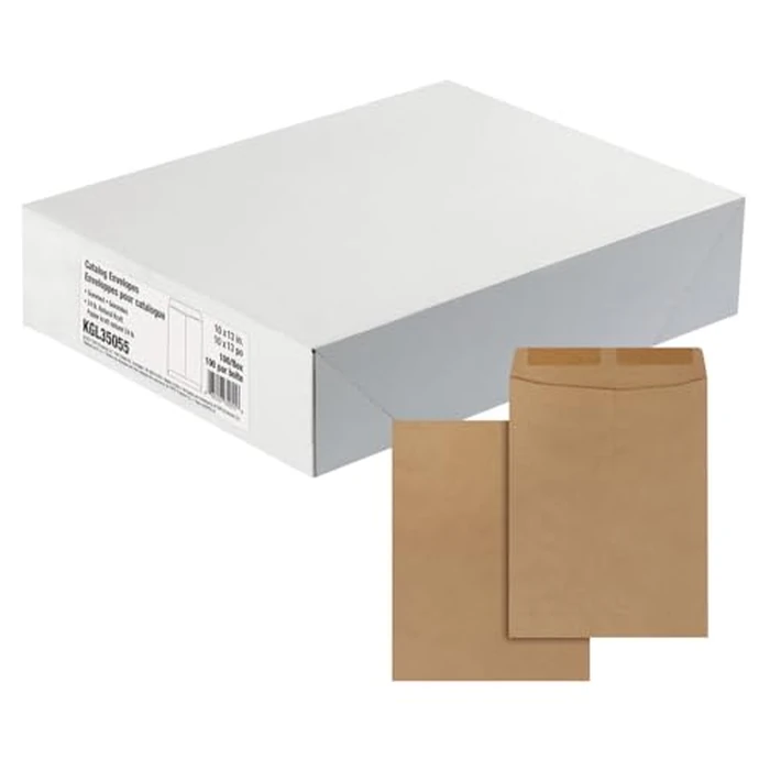 Quality Park Envelopes, 10" x 13" Kraft Catalog, Heavyweight Paper for Mailing Documents and Letters, Secure Fit Design, Durable Construction, Ideal for Office and Home Use, 100-Pack by Quality Park - Image 1