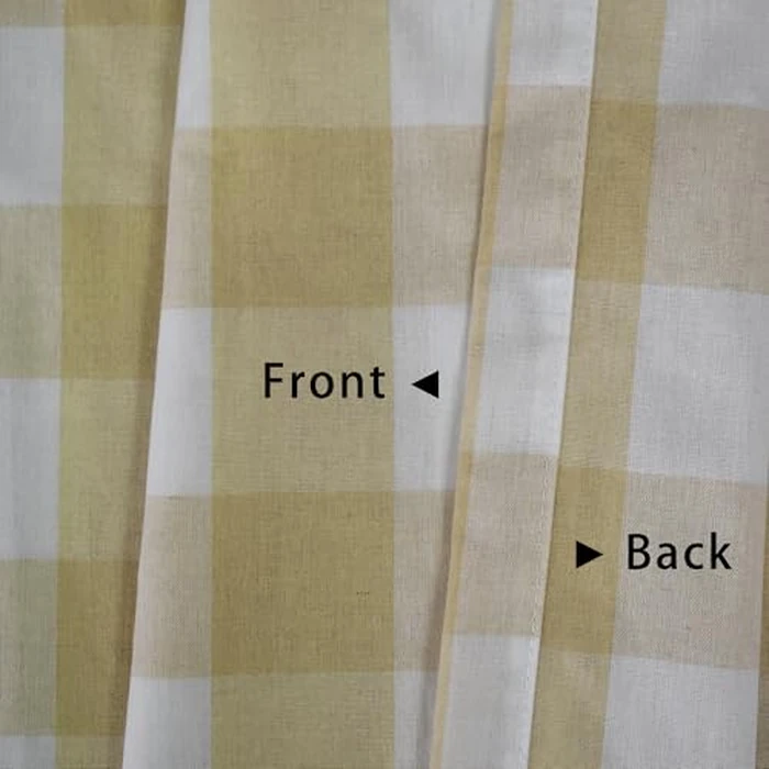Short Curtains for Windows Treatment Buffalo Check Plaid Valances Gingham 2 Pack Tiers Rod Pocket Beige and White Farmhouse Decor Small Curtains Over Sink for Kitchen/Living Room 36 Inch Length by LKTCOBTAC - Image 4
