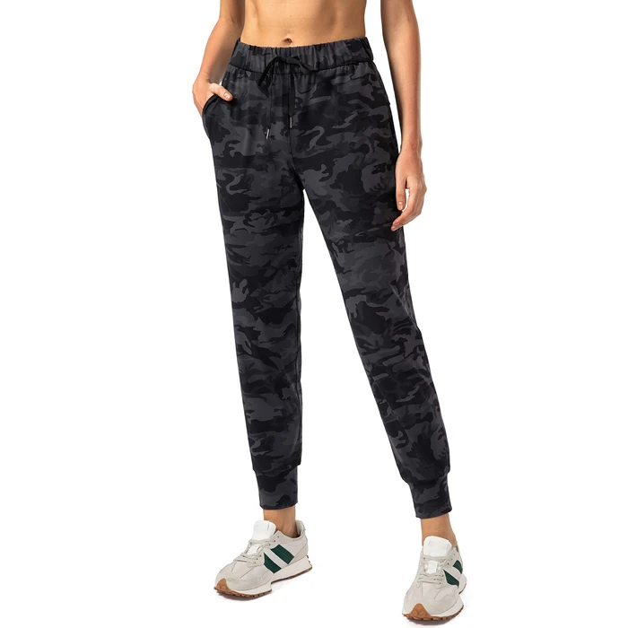 SANTINY Women's Joggers Pants Pockets Drawstring Running Sweatpants for Women Lounge Workout Jogging(Camo Deep Coal Multi__M) by SANTINY - Used - Like New condition - US$32.29