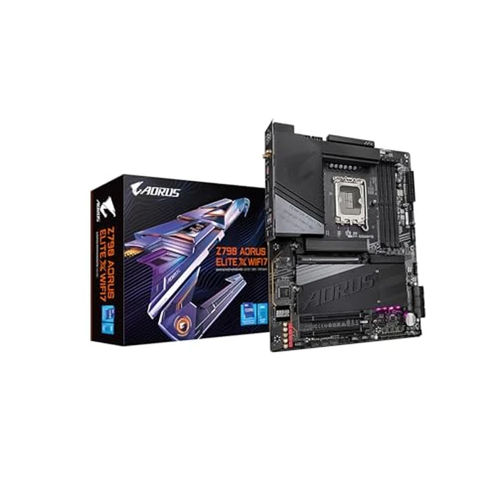 GIGABYTE Z790 AORUS Elite X WIFI7 LGA 1700 ATX Motherboard, Support Intel Core 14th/13th/12th Gen, DDR5, 16+1+2 Power Phase, 4X M.2, PCIe 5.0, USB-C 3.2, WIFI7, 2.5GbE, Q-Flash, EZ-Latch, RGB Fusion by GIGABYTE - Used - Like New condition
