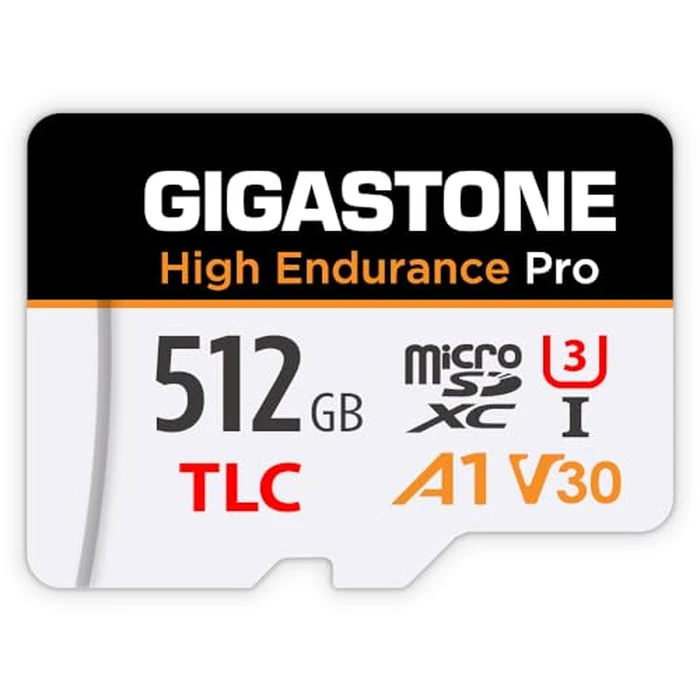 [5-Yrs Free Data Recovery] GIGASTONE 512GB Micro SD Card, TLC High Endurance Pro, Speed Up to 140/120 MB/s, Compatible with REDTIGER Rove VIOFO VANTRUE PRUVEEO Dash Cam, MicroSDXC UHS-I A1 V30 U3 by Gigastone - Used - Like New condition