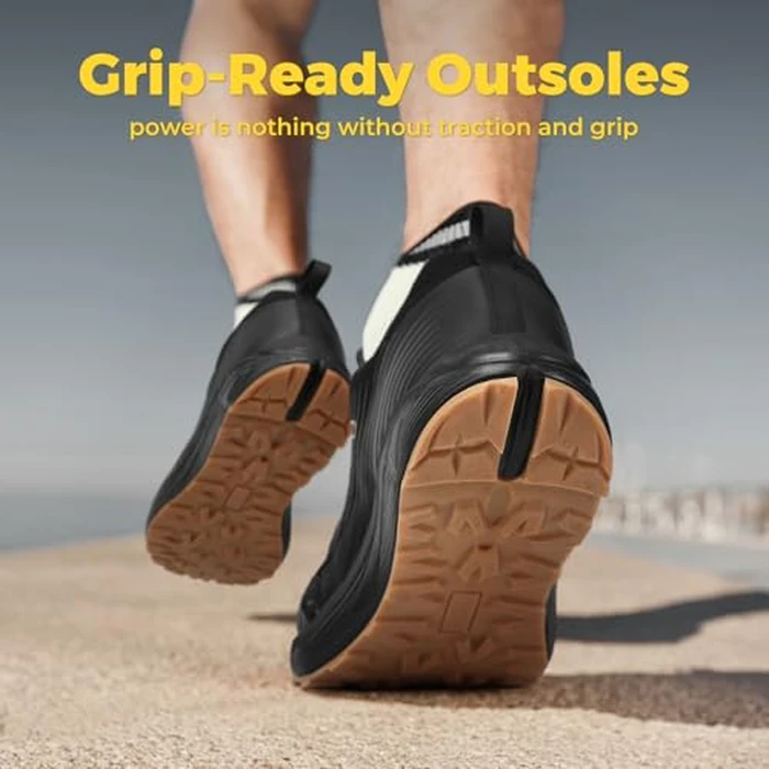 FitVille Men Trail Running Shoes Extra Wide Shoes for Men, Mountain Trail Runner Sneakers, Cushion Walking, Jogging, Plantar Fasciitis, Size 10.5 X Wide Black by FitVille - Image 2