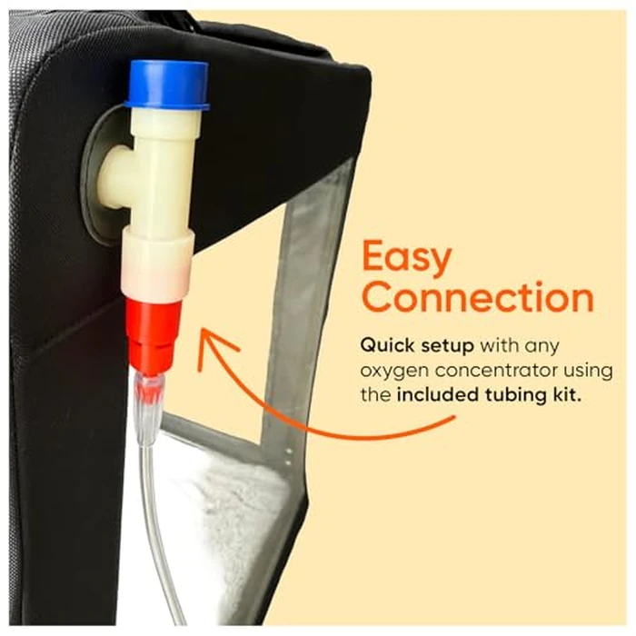 Oxygen Therapy Cage for Pets - Veterinary Oxygen & Nebulizer Chamber for Dogs, Cats, Puppies, Sheep - Portable Oxygen Concentrator with Tubing Kit, Soft Mat, Venturi Adapters, Nebulizer, T-Fitting by Main Clinic Supply - Image 6