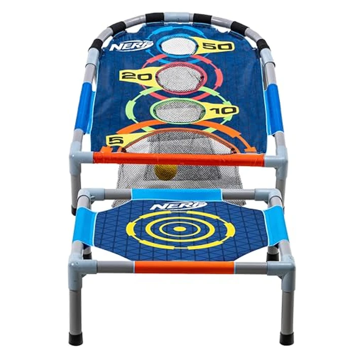 NERF Kids Bounce N Score Target Toss Game Set - Foam Ball Bouncing Game for Kids Ages 6+ - (6) Foam Bouncy Balls and (1) Scoring Target Included by Nerf - Image 6