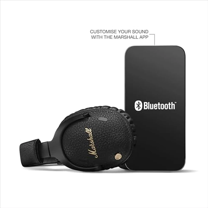 Marshall Monitor III A.N.C. Over-Ear Bluetooth Headphones - Active Noise Cancelling with Microphone | 100+ Hrs Wireless Playtime | Lightweight, Foldable Design for Travel - Black by Marshall - Image 6