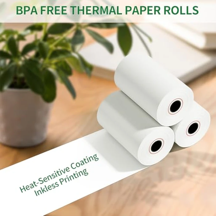 (50 Rolls) 2 1/4" x 85' Thermal Receipt Paper Rolls, Cash Register POS Thermal Paper Rolls, Credit Card Paper Rolls Thermal 2 1/4 in x 50 ft. by MultiLabel - Image 5