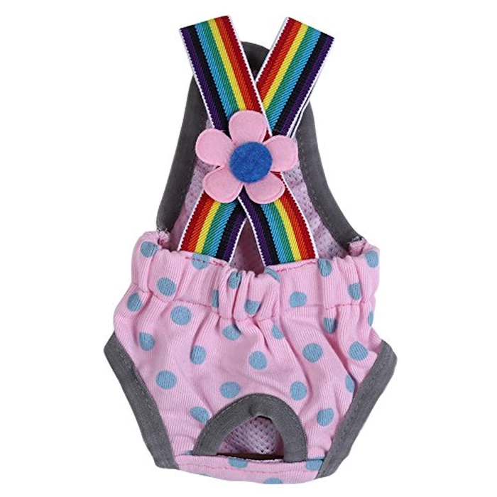 Female Dog Sanitary Pantie with Adjustable Suspender, Washable Reusable Diaper for Girl Dogs, Suitable for Teddy by HEEPDD - Used - Good condition - CA$13.67