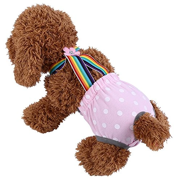 Female Dog Sanitary Pantie with Adjustable Suspender, Washable Reusable Diaper for Girl Dogs, Suitable for Teddy by HEEPDD - Image 2