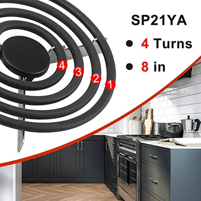 SP21YA Electric Stove Burner Replacement Fit for G.E & Ken-more & Hot-point & Ro-per Electric Range Stove - Fit WB30X253 8" Electric Range Burner Element by AMI PARTS by AMI PARTS - Image 2