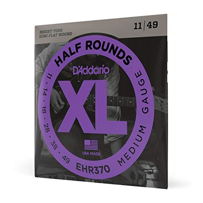 D'Addario EHR370 Half Round Electric Guitar Strings, Medium, 11-49 by D'Addario - Used - Very Good condition