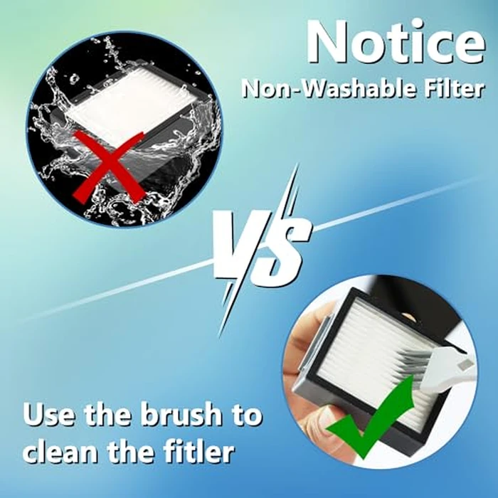 Improvedhand Filters Replacement for i-Robot Roomba E I & J Series i1+ i3 i3+ i4 i5/plus i6 i6+ i7 i7+/plus i8 i8+ E5 E6 E7 Vacuum Cleaner parts 4639161,6 Pack High Efficiency Filters+1 Cleaning Brush by Improvedhand - Image 5