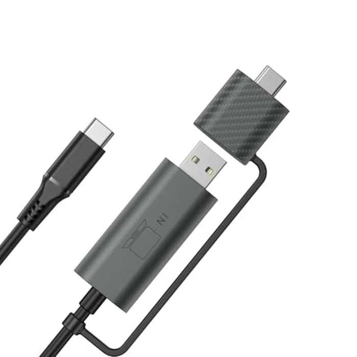 2-in-1 USB-A/C to HDMI Converter Cable for 14''/15.6'' Tri-Screen Display, Video Signal Adapter Compatible with M1/M2/M3/M4 MacBook and No Type C Laptops, Need to Download Driver by APILDELLA - Used - Like New condition