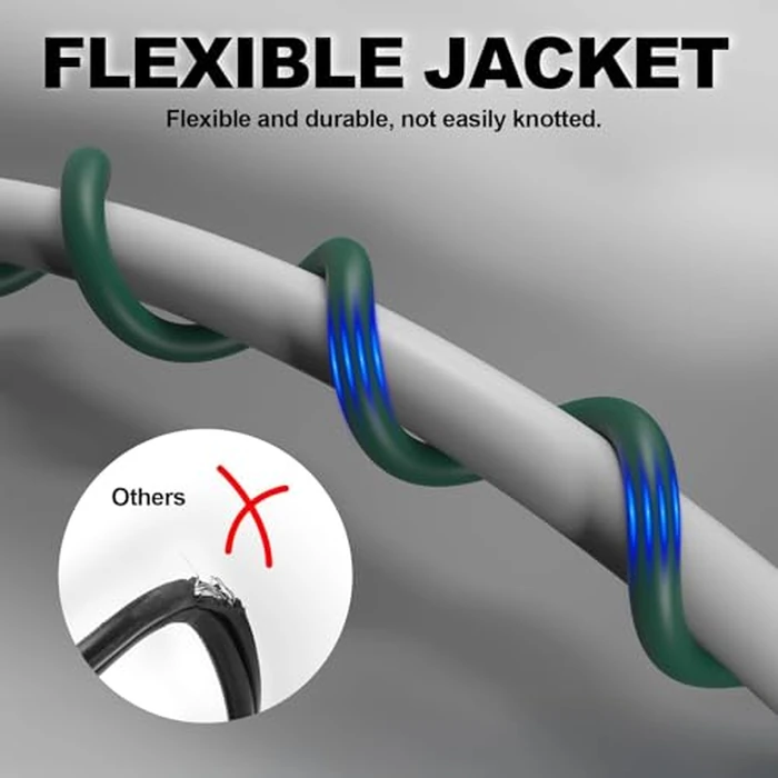 EP 15 Ft Outdoor Extension Cord - 16/3 SJTW Green Electrical Cable with 3 Prong Grounded Plug by EP - Image 4