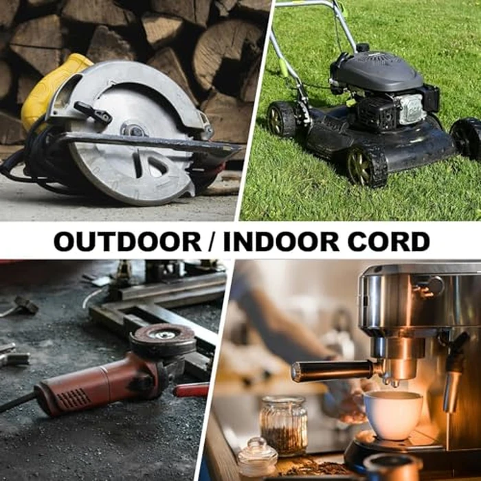 EP 15 Ft Outdoor Extension Cord - 16/3 SJTW Green Electrical Cable with 3 Prong Grounded Plug by EP - Image 7
