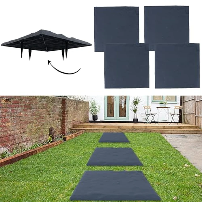 4Pcs Large Stepping Stones Outdoor Garden Walkway, Durable Plastic Pavers for Patio, Pathway, and Landscaping, Weatherproof Stepping Stones with Ground Stakes for Easy Installation by MARCHROSE - Image 1
