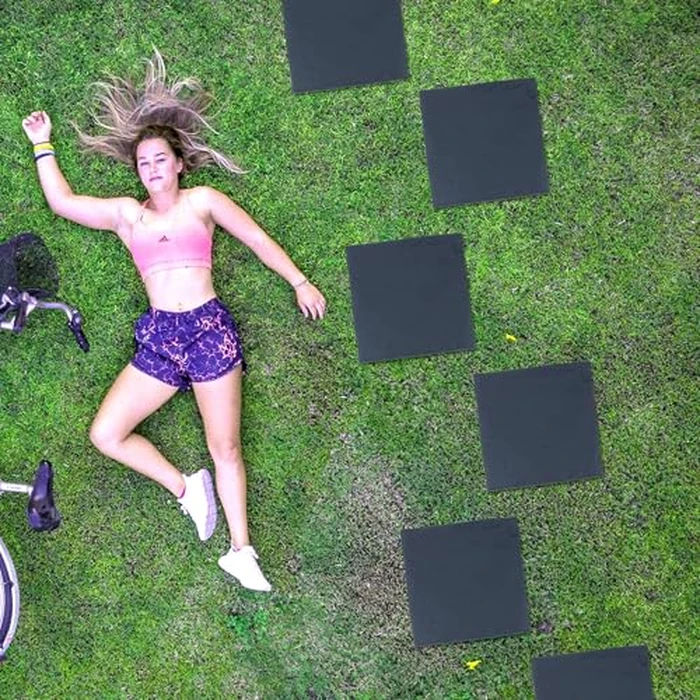 4Pcs Large Stepping Stones Outdoor Garden Walkway, Durable Plastic Pavers for Patio, Pathway, and Landscaping, Weatherproof Stepping Stones with Ground Stakes for Easy Installation by MARCHROSE - Image 6