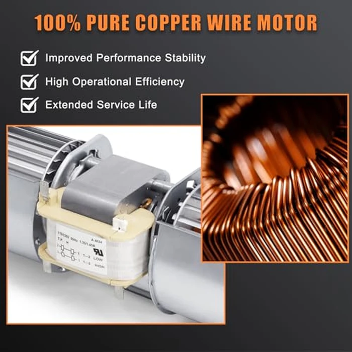 Criditpid Fireplace Blower Fan for Regency 910-175/P, 910175P, 910-175P, AX-3088 Fireplace, Fan Blower Motor Replacement for Regency FP90 Classic and Excaliber Wood Fireplaces by Criditpid - Image 6
