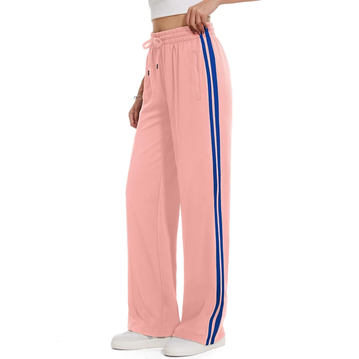 Tapata Tall Women's 34" Inseam Track Pants Elastic Waistband Y2K with Zipper Pockets Dance Studio Sweatpants, Pink, S by Tapata - Used - Like New condition - US$32.29