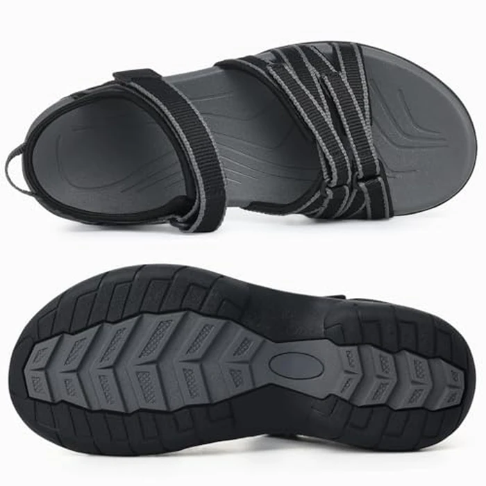 shevalues Hiking Sandals for Women Comfortable Outdoor Walking Sport Sandal with Adjustable Straps and Arch Support, Dark Grey 40 by shevalues - Image 6