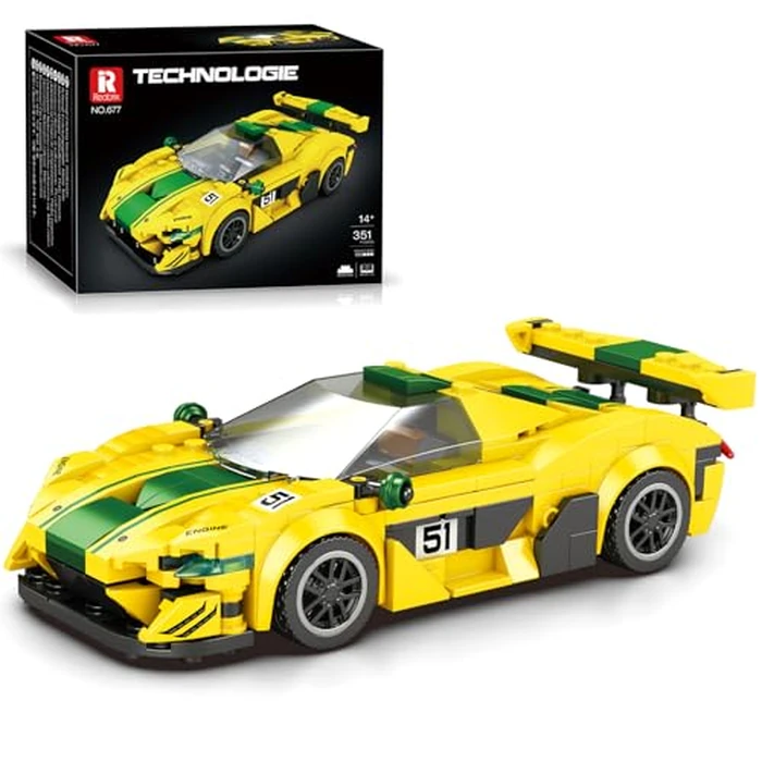 Reobrix 677 McLaren P1 GTR Building Blocks Set, 1:24 Scale Model Cars Building Kit for Display and Collectible, Race Car Building Toy for Teens 14+ and Adults, Compatible with Lego, 351 PCS by Reobrix - Image 1