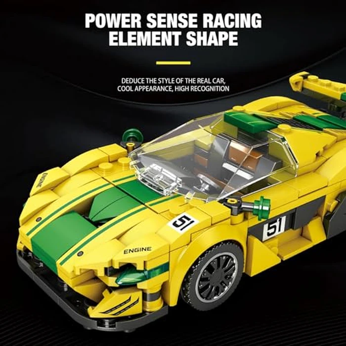 Reobrix 677 McLaren P1 GTR Building Blocks Set, 1:24 Scale Model Cars Building Kit for Display and Collectible, Race Car Building Toy for Teens 14+ and Adults, Compatible with Lego, 351 PCS by Reobrix - Image 3