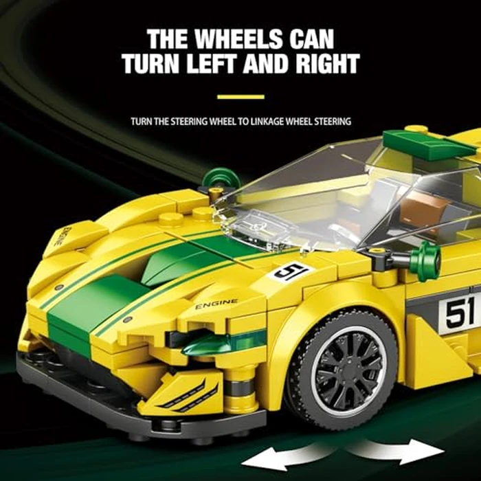 Reobrix 677 McLaren P1 GTR Building Blocks Set, 1:24 Scale Model Cars Building Kit for Display and Collectible, Race Car Building Toy for Teens 14+ and Adults, Compatible with Lego, 351 PCS by Reobrix - Image 4