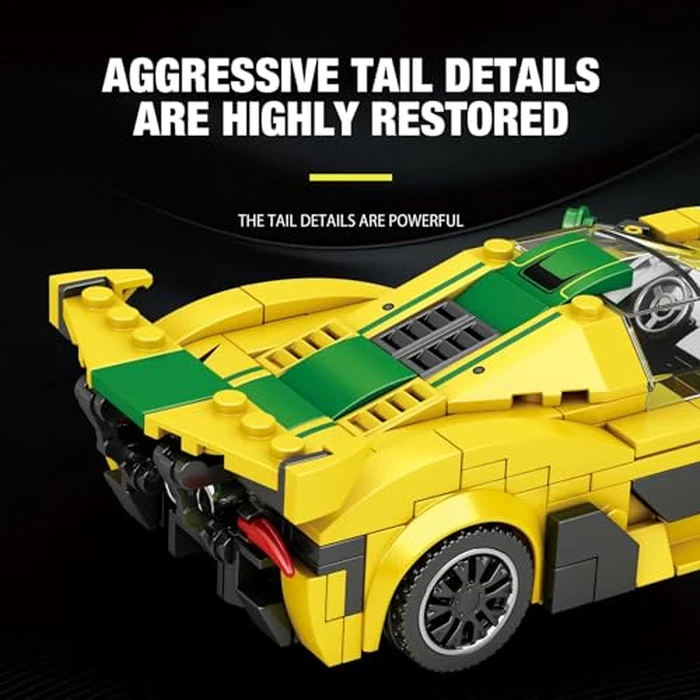 Reobrix 677 McLaren P1 GTR Building Blocks Set, 1:24 Scale Model Cars Building Kit for Display and Collectible, Race Car Building Toy for Teens 14+ and Adults, Compatible with Lego, 351 PCS by Reobrix - Image 5